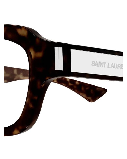 Saint Laurent Brown Square-Frame Glasses