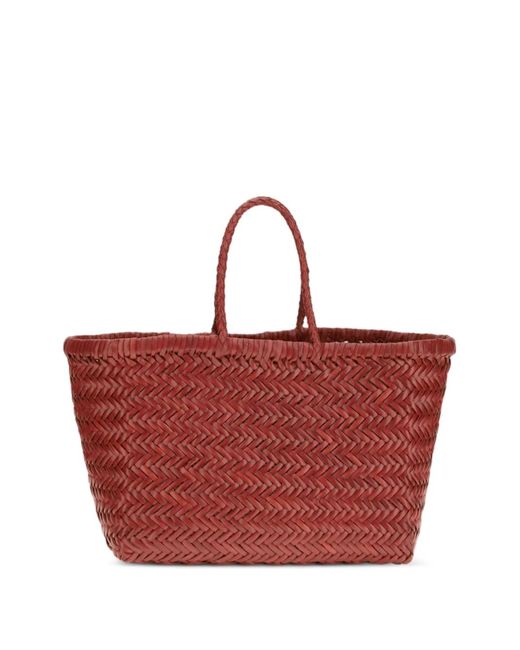 Dragon Diffusion Red Mini Flat Gora Handwoven Tote Bag