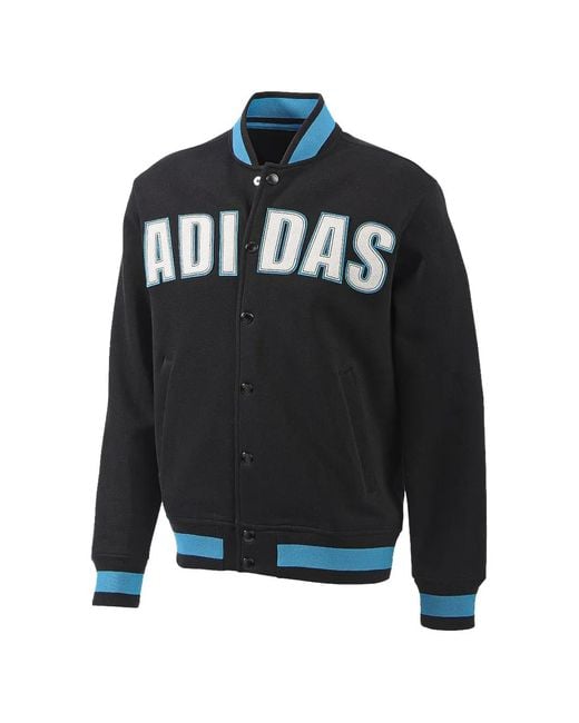 Adidas Black Fleece Varsity Jacket for men