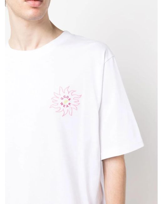 Camiseta con logo estampado Gcds de hombre de color White