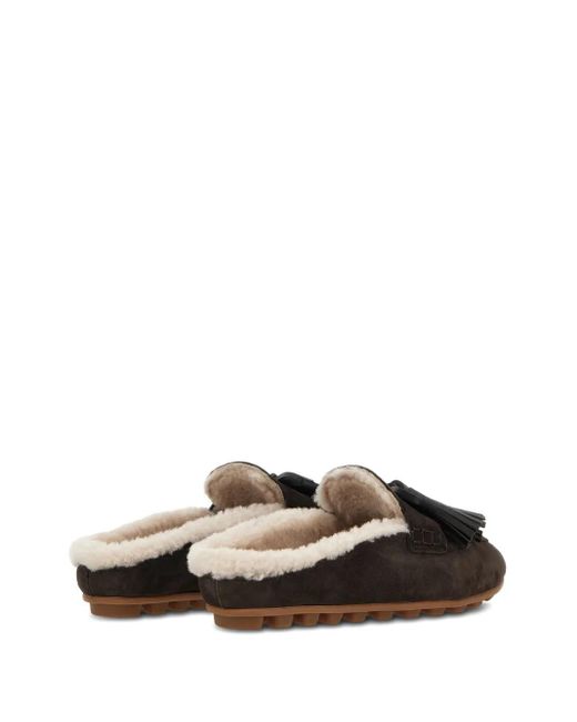Hogan Black Suede Slippers