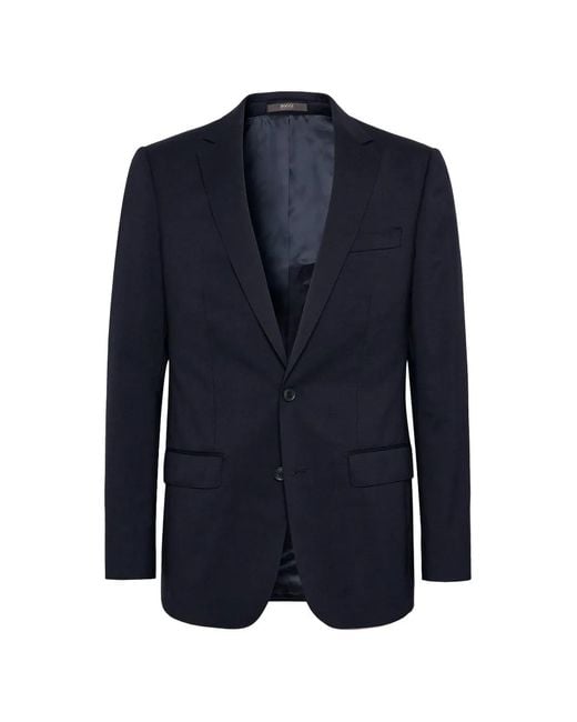 Boggi Blue Stretch Knitted Wool Jacket for men