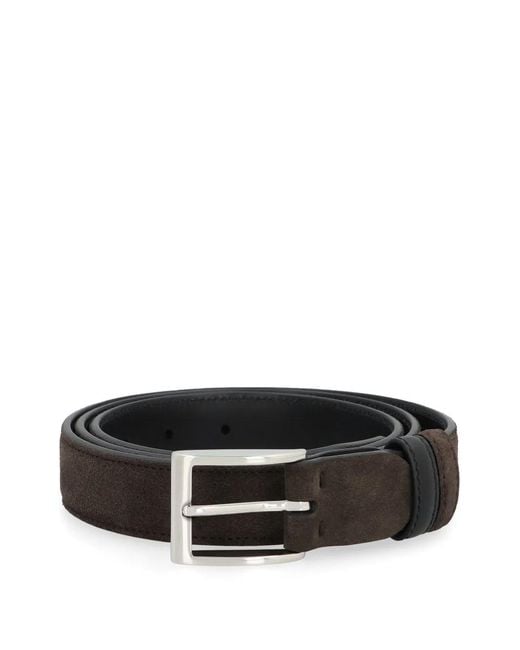 Hogan Black Reversible Leather Belt for men