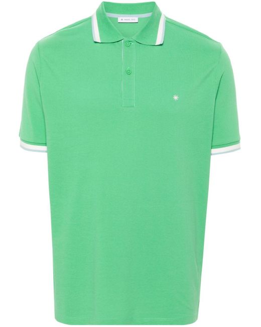 Polo en coton à logo brodé Manuel Ritz pour homme en coloris Green