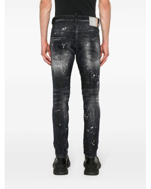 Jeans skinny con effetto vernice di DSquared² in Gray da Uomo