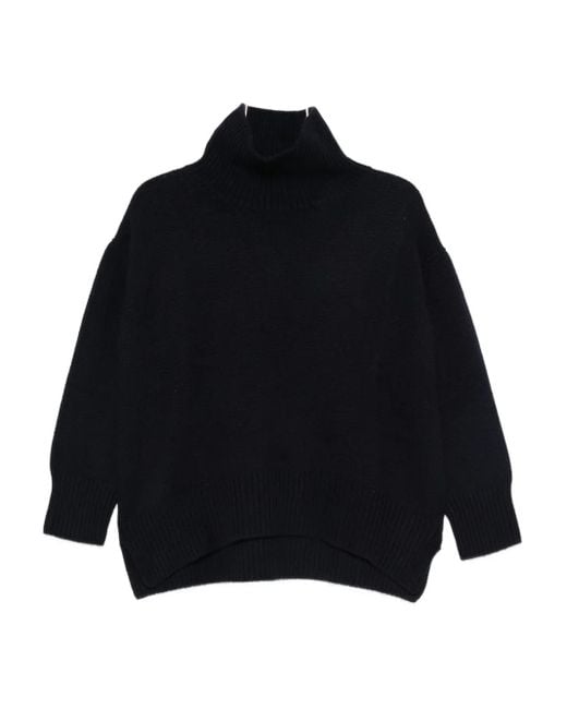 Be You Blue Klassischer Kaschmirpullover
