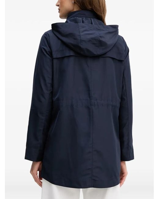 Joseph Ribkoff Blue Hooded Drawstring Jacket