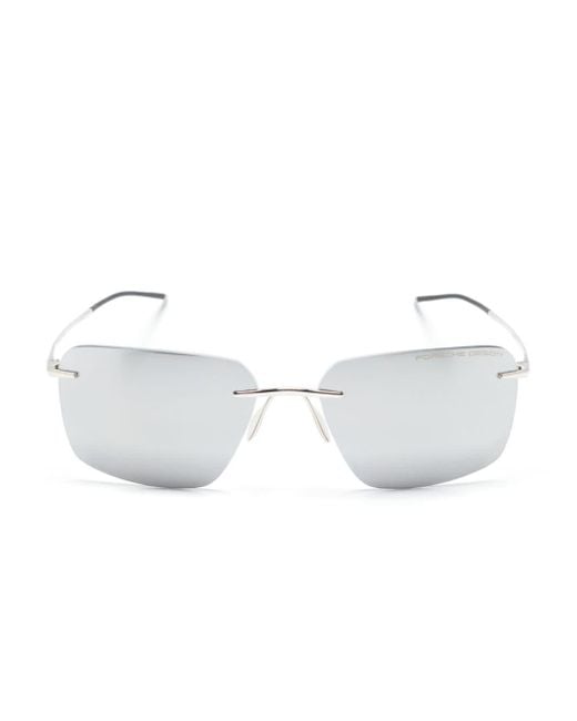 Porsche Design White P ́8923 Rectangle-frame Sunglasses for men