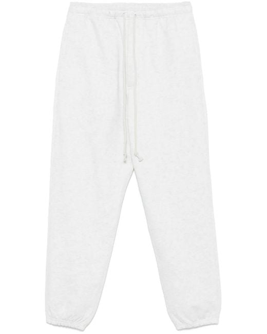 Y-3 White Mélange-Effect Track Pants