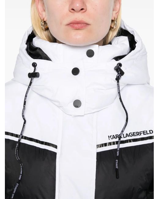 Piumino Con Design Color-Block di Karl Lagerfeld in Black