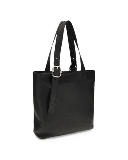 Loewe Black Loop Leather Tote Bag for men