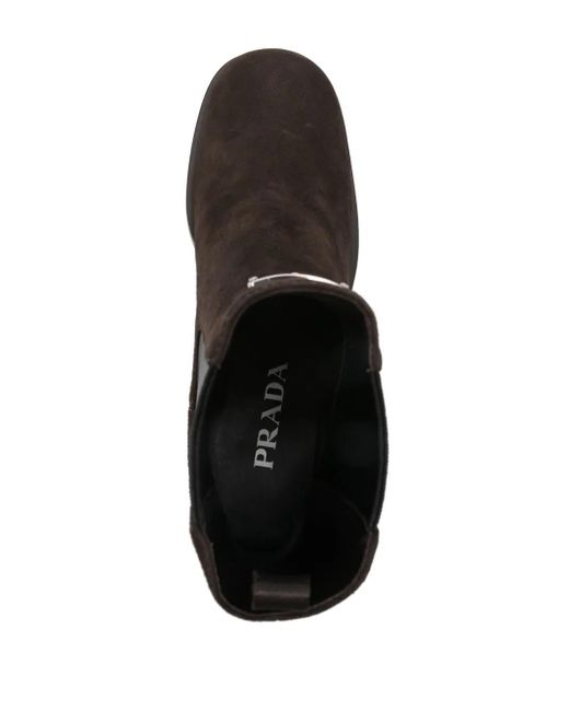 Prada Black 55Mm Suede Boots