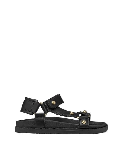 Geox White Foammentera Stud-Embellished Touch-Strap Sandals