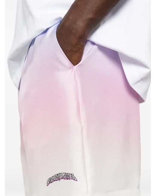 Casablanca Pink Gradient Graphic-Print Shorts for men