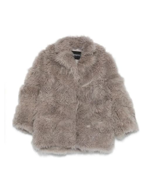 Simonetta Ravizza Gray Shearling Jacket