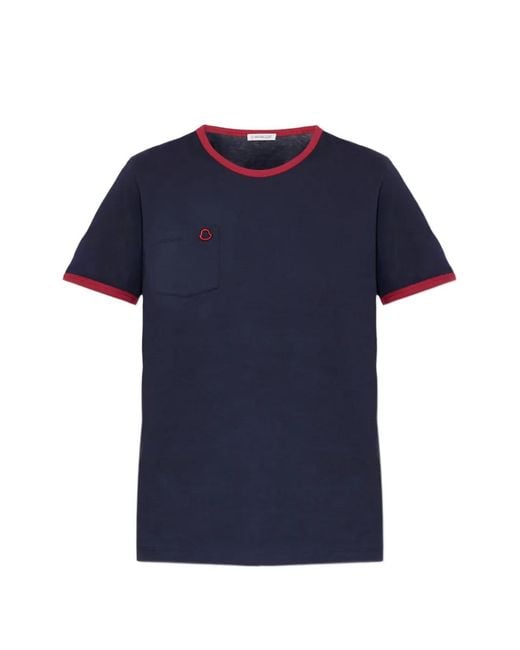 Moncler Blue Pocket-Ringer T-Shirt