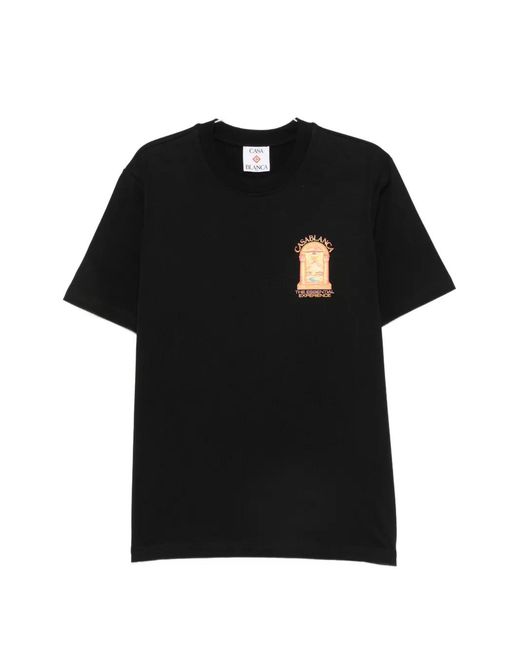 Casablanca Black Hermons Mirage Arch Graphic-Print T-Shirt for men
