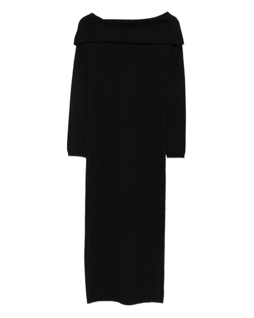 Abito A Maniche Lunghe Con Scollo A Barca di Semicouture in Black