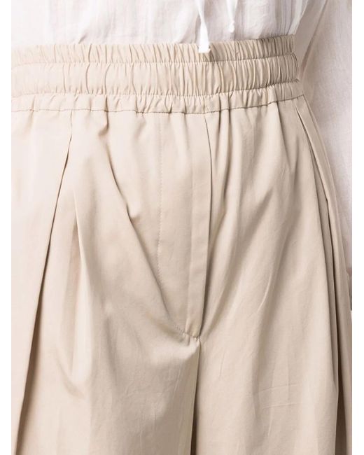 Aspesi Natural Wide-Leg Flared Trousers