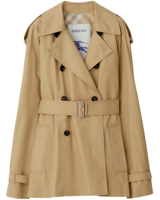 Burberry Natural Belted Cotton Trench Coat