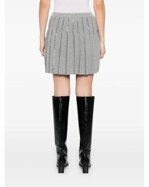 Gonna Plissettata Con Paillettes di Ermanno Scervino in Gray