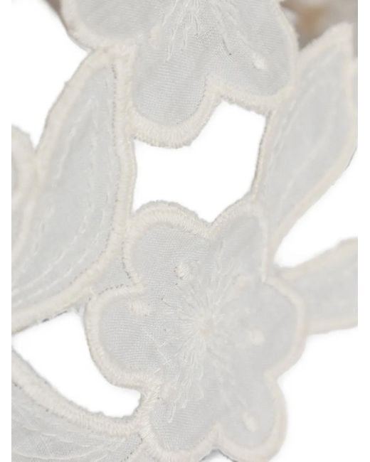 Isabel Marant White Floral-Embroidered Ryesha Skirt