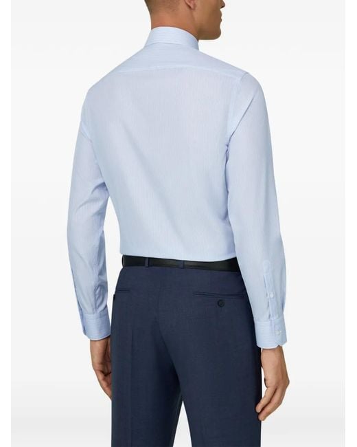 Boggi Blue Striped Shirt for men
