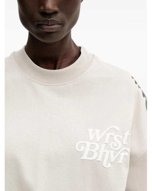 WRSTBHVR White Reen V2 Logo-Print T-Shirt