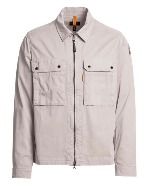 Parajumpers Gray Double-Pocket Zip-Front Jacket for men