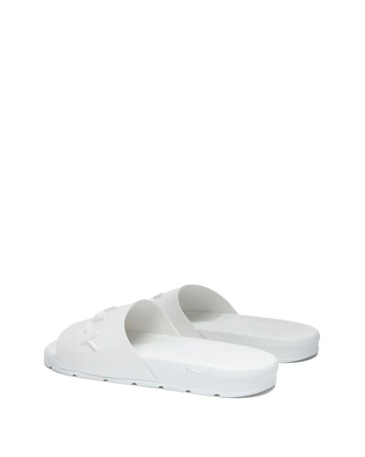 Bally White Gherry Slides for men