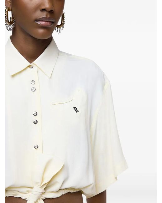Rabanne White Knot-Detail Shirt