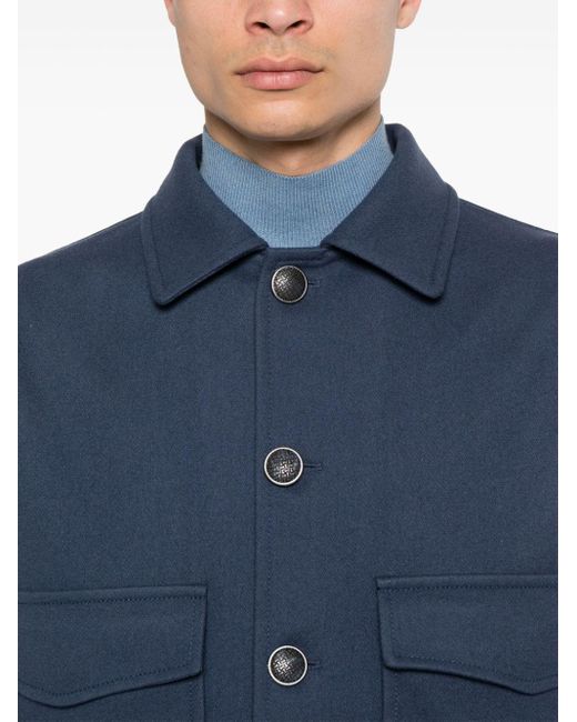 Tagliatore Blue Amir Virgin-Wool-Blend Jacket for men
