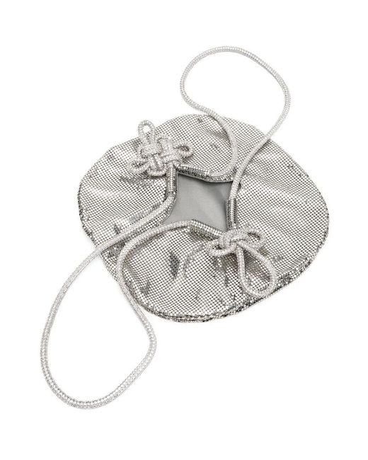 Kara White Ufo Chainmail Shoulder Bag