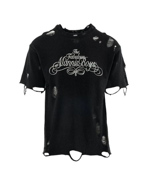 KAMIYA Black X Maison Mihara Yasuhiro Distressed T-Shirt for men