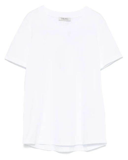 Max Mara White Logo Cotton T-Shirt