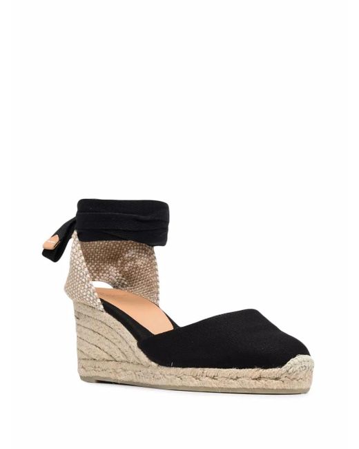 Castaner Black Wedge Espadrilles