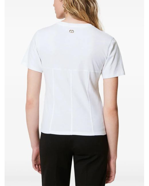 Twinset White Bustier T-Shirt