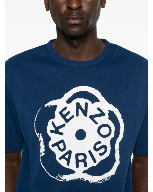 KENZO Blue Boke Flower 2.0 Classic T-Shirt for men
