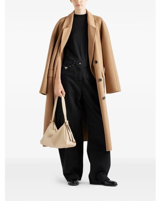 Prada Natural Large Aimée Shoulder Bag