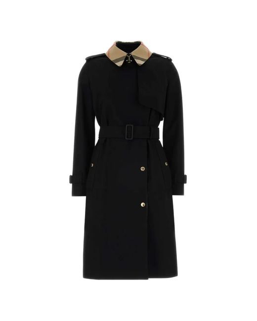 Burberry Black Belted Trench Coat