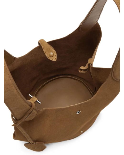 Polo Ralph Lauren Brown Polo Play Suede Small Tote Bag