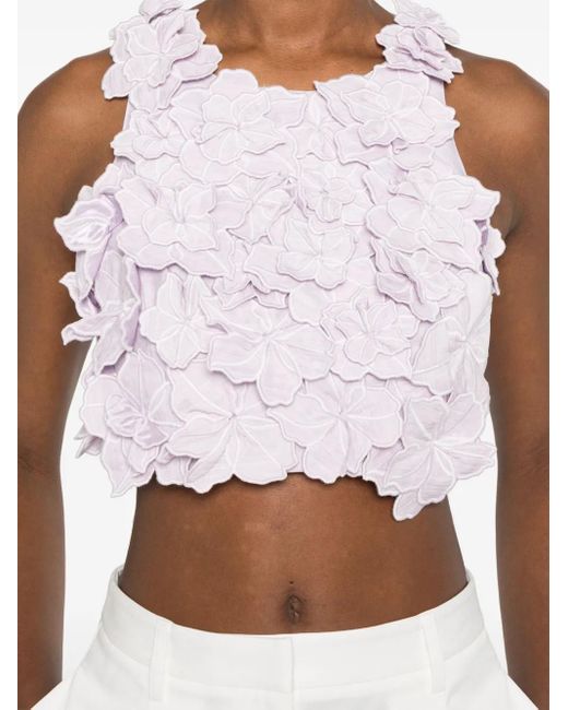Aje. Pink Splendour Cropped Top