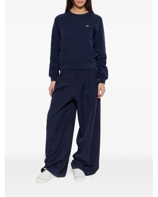 KENZO Blue Logo-Patch Sweatshirt