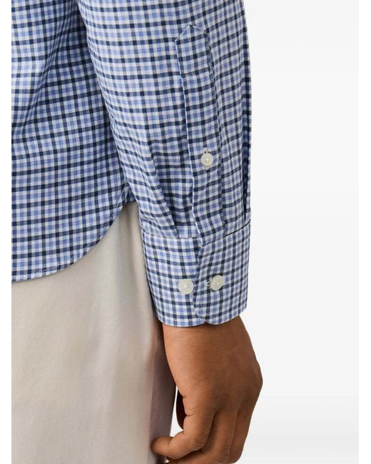 Hackett Blue Chemise À Carreaux Vichy Et Col Brompton for men