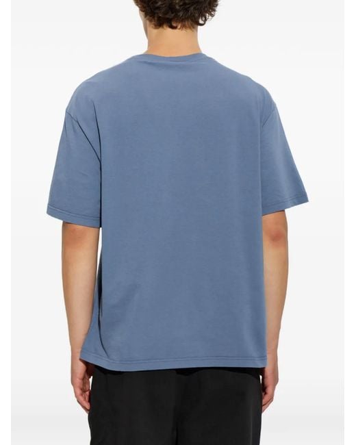 Etro Blue Pegasus-Print T-Shirt for men