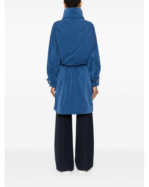 Moorer Blue Kathi Hooded Raincoat