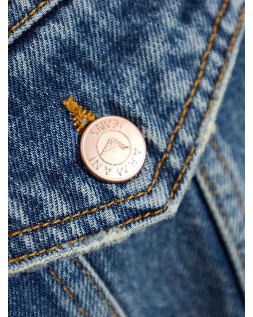 Emporio Armani Blue Button-Up Denim Jacket