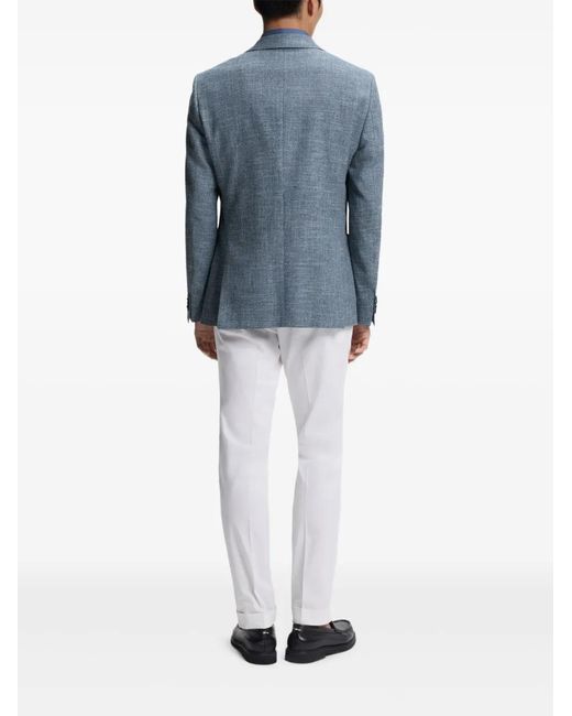 Boss Blue Buttoned Blazer for men