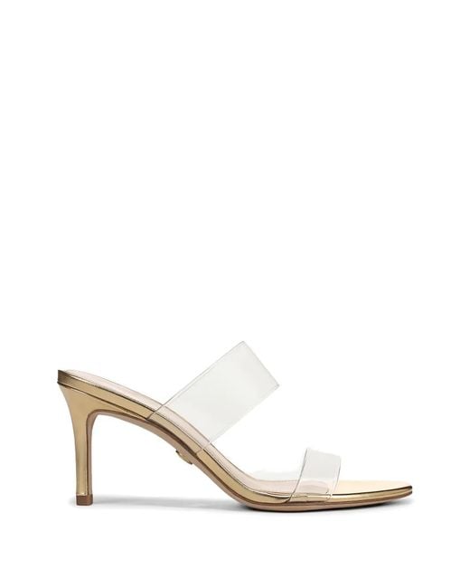 Veronica Beard White Asha Transparent-Strap Sandals