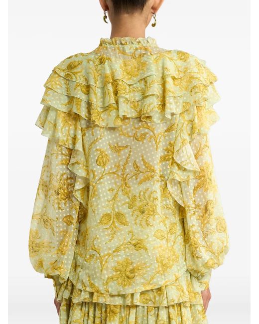 Etro Yellow Floral Top